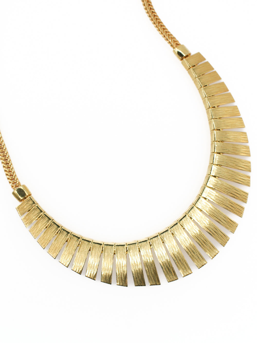 Vintage 60s Gold Tone Fringe Necklace