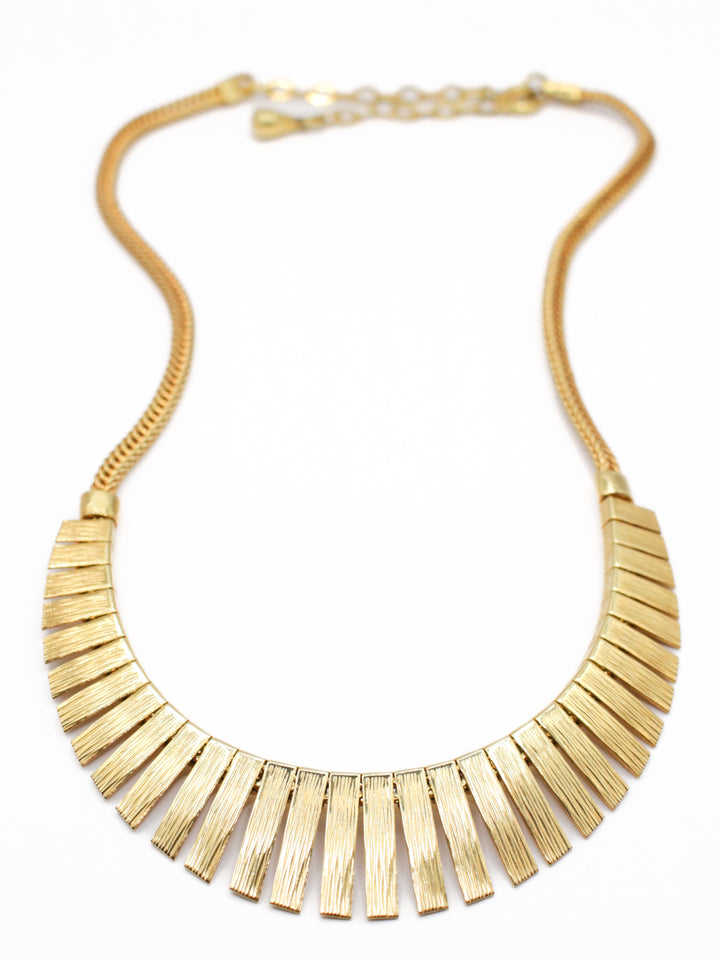 Vintage 60s Gold Tone Fringe Necklace