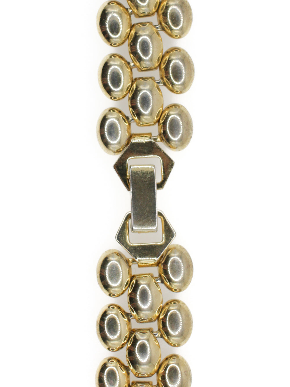 Vintage 70s Gold Tone Cabochon Necklace