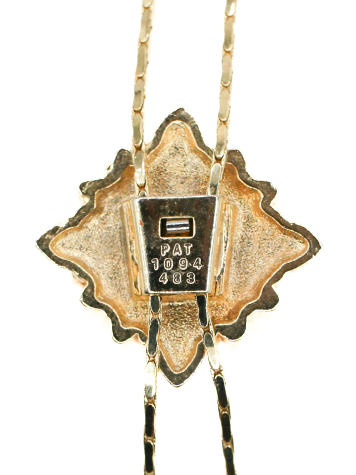 Vintage 1960s Gold Tone Rhinestone Lariat Necklace