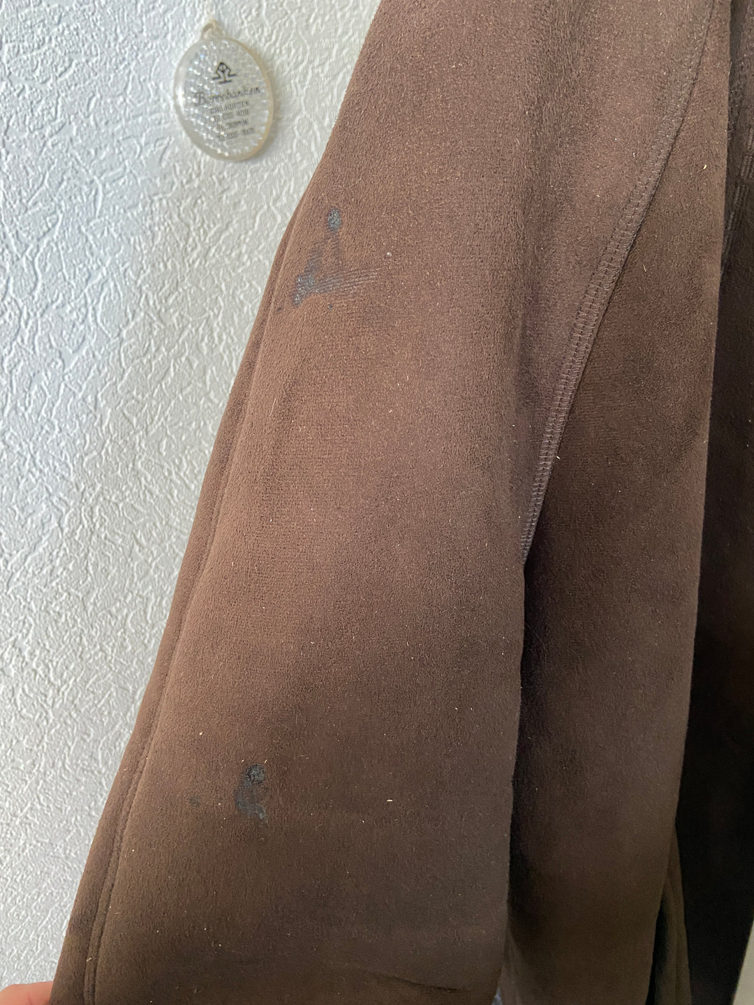 Vintage 90's Faux Sheepskin Coat in Brown
