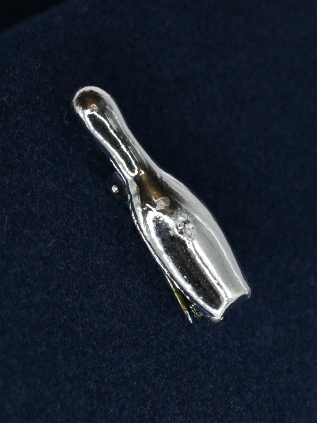 1950s Silver Tone Bowling Pin Brooch HAFCO USA