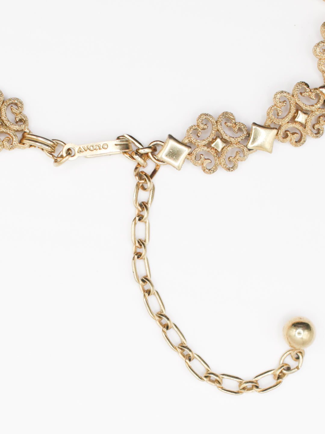 Vintage 60s Gold Tone Fringe Necklace