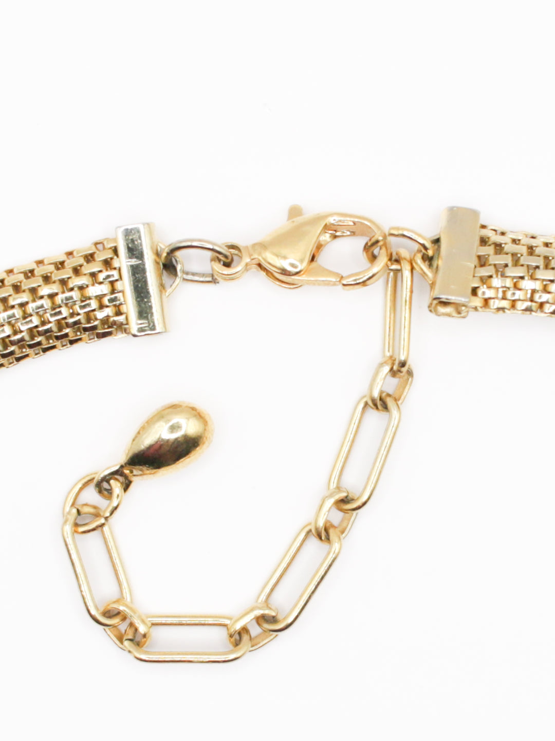 Vintage Gold Mesh Chain Necklace