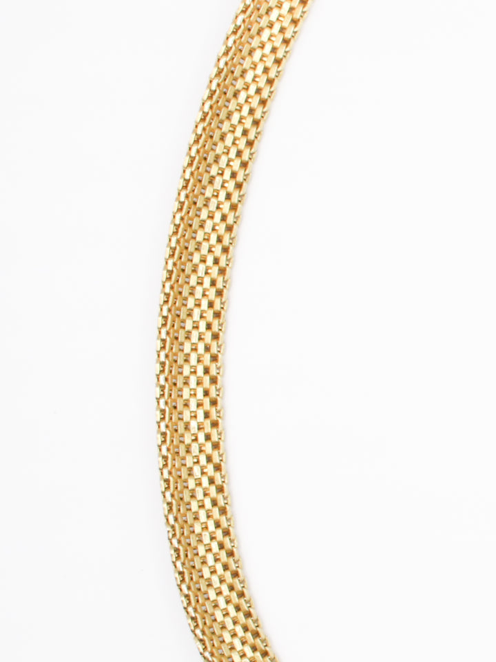 Vintage Gold Mesh Chain Necklace