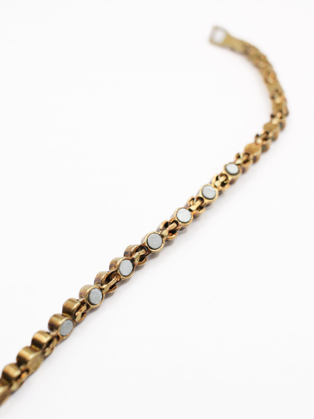 Vintage Crystal Tennis Bracelet – Gold Tone Rhinestones
