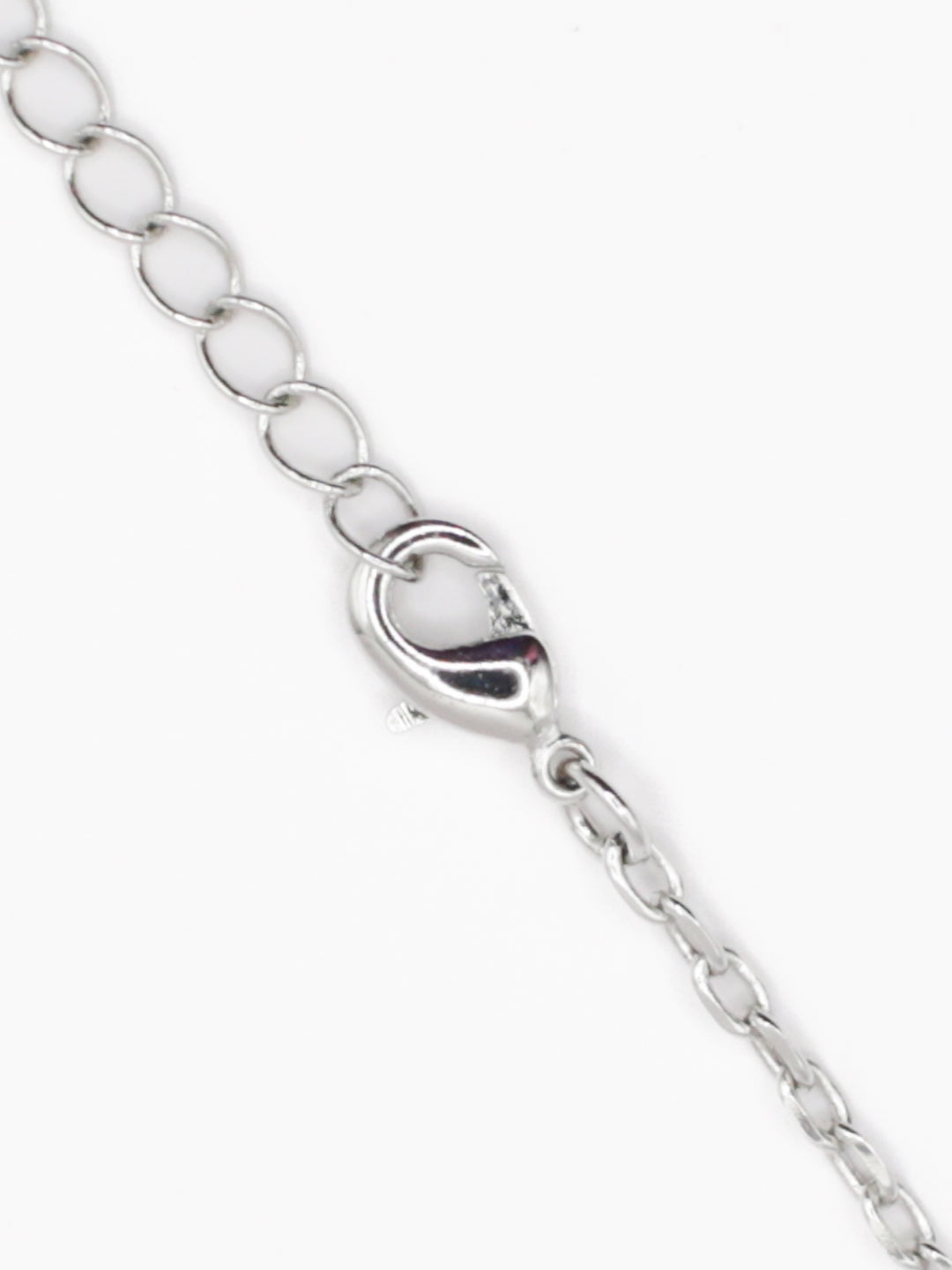 Vintage Silver Tone Rope Link Crystal Medallion Pendant Necklace