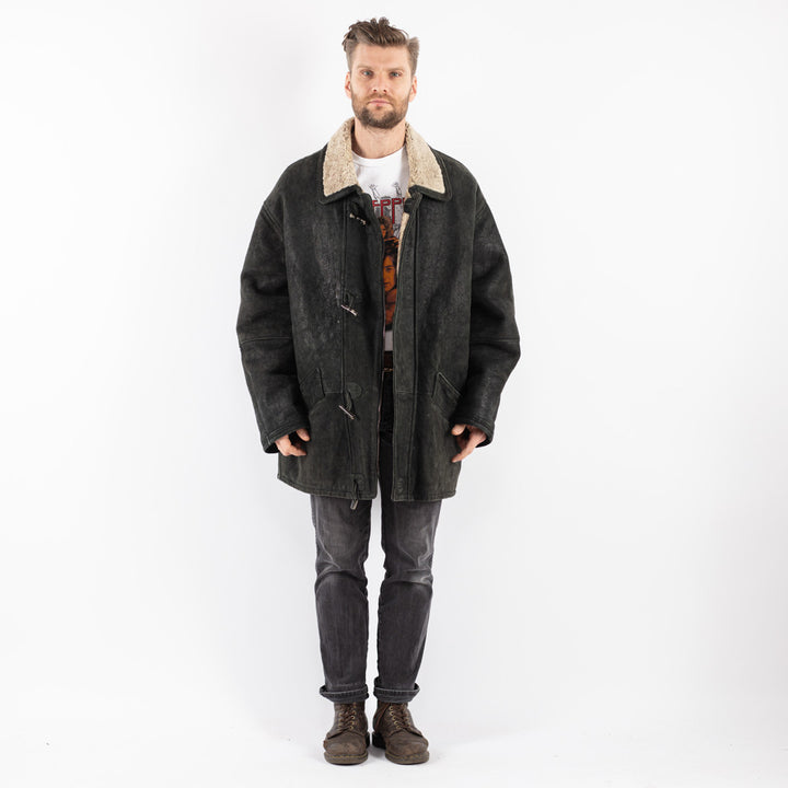 Vintage 90's Men Sheepskin Coat in