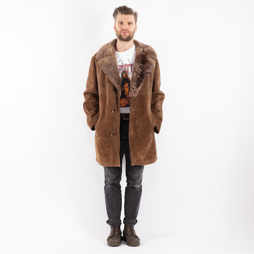 Vintage 70's Men Sheepskin in Brown