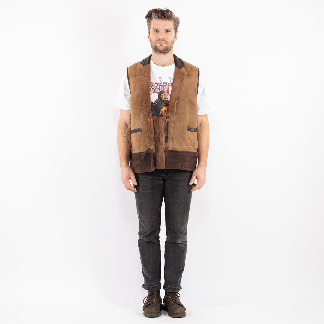 Vintage 70's Men Vest in Beige