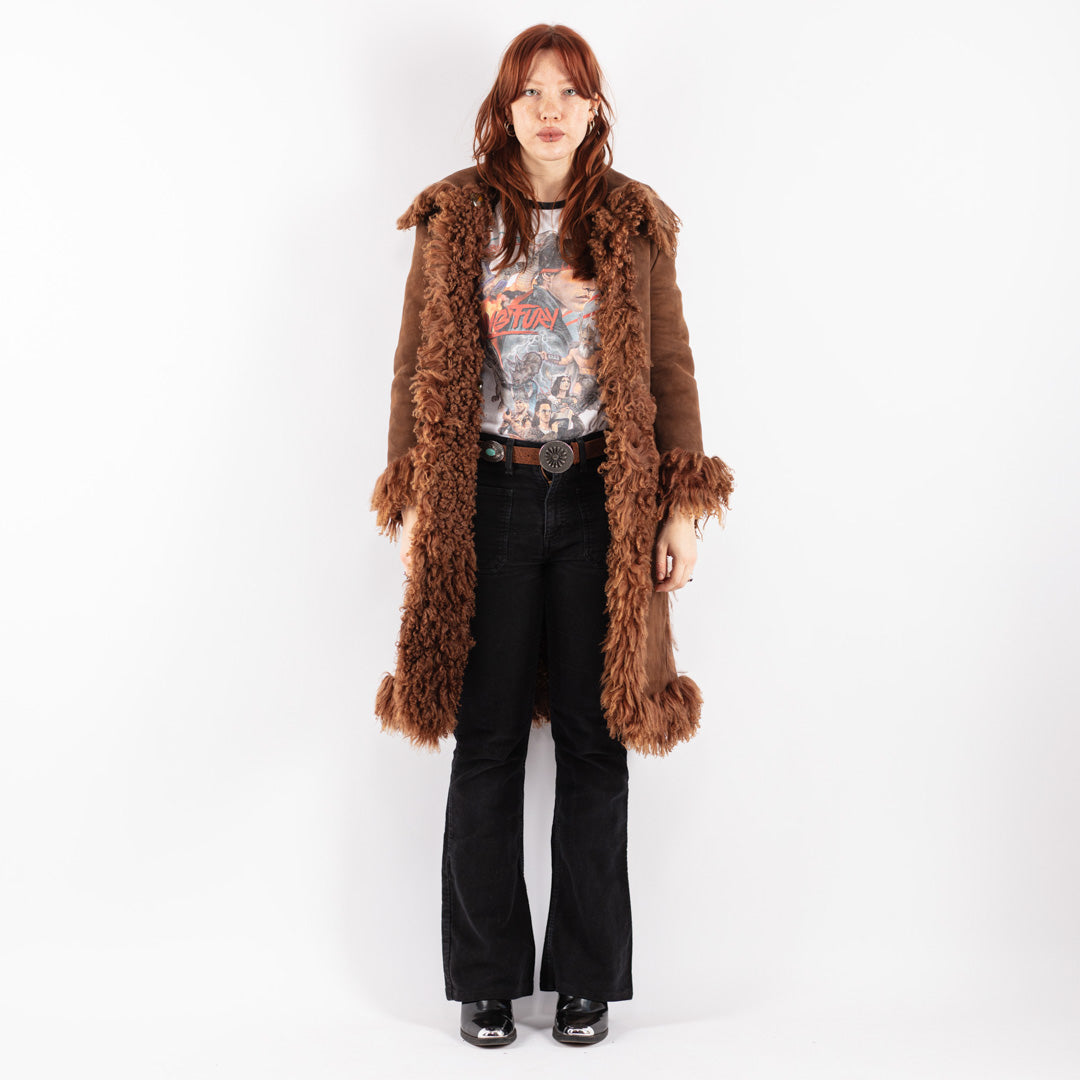 Vintage 70's Women Sheepskin in BrownV8350