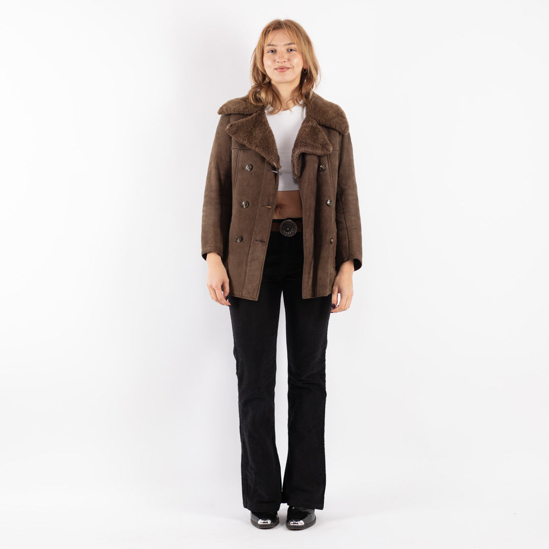 Vintage 70's Women Sheepskin in Brown