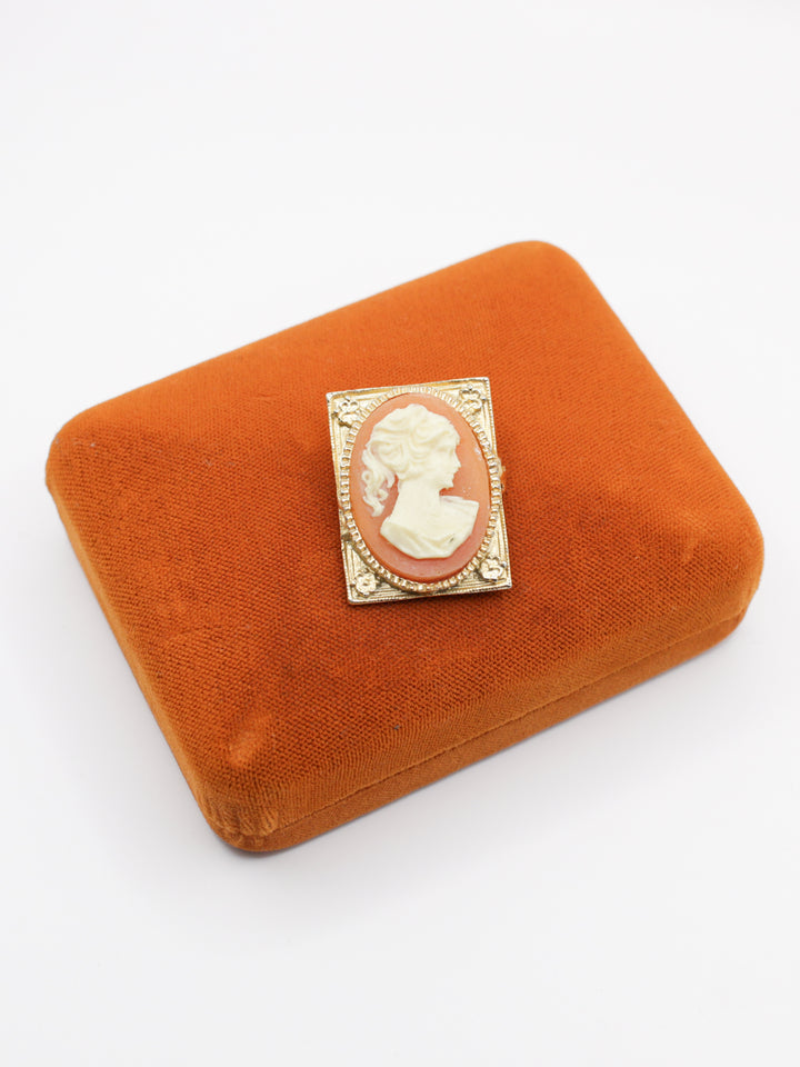 Vintage 60's Brooch in Orange