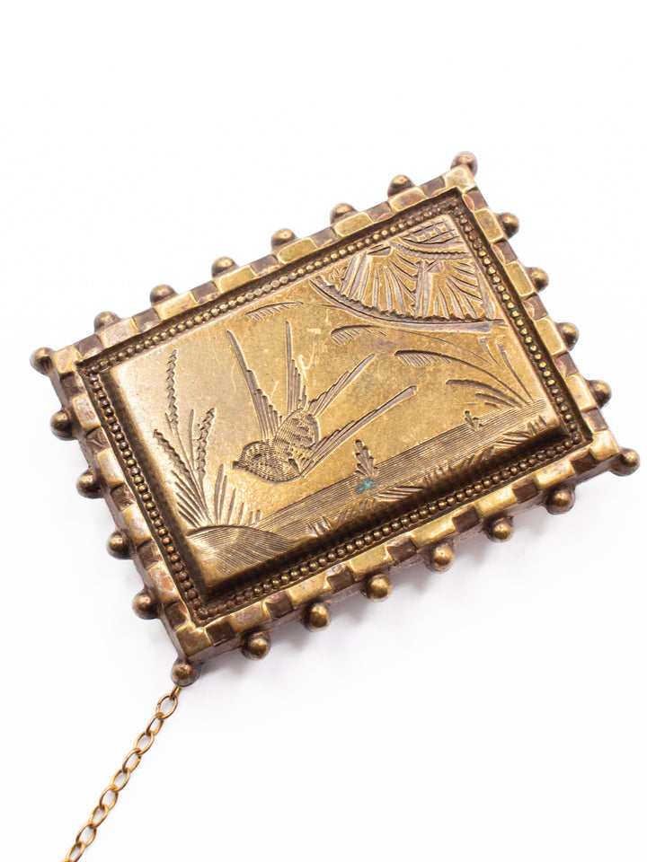 Vintage 50's Brooch in Brown