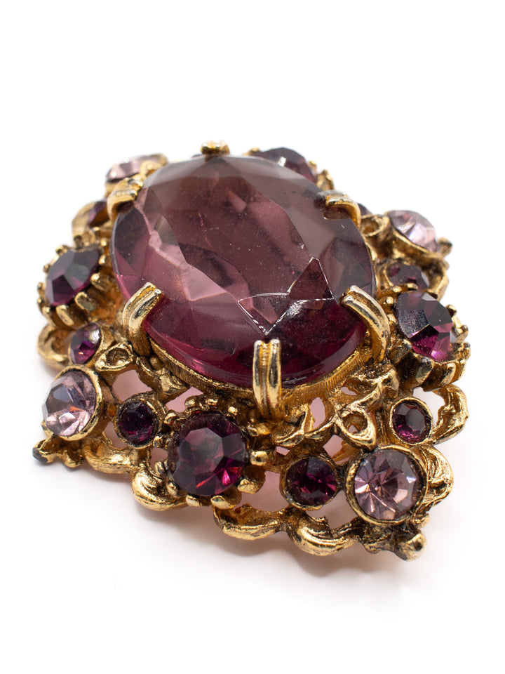 Vintage 50's Brooch in Purple