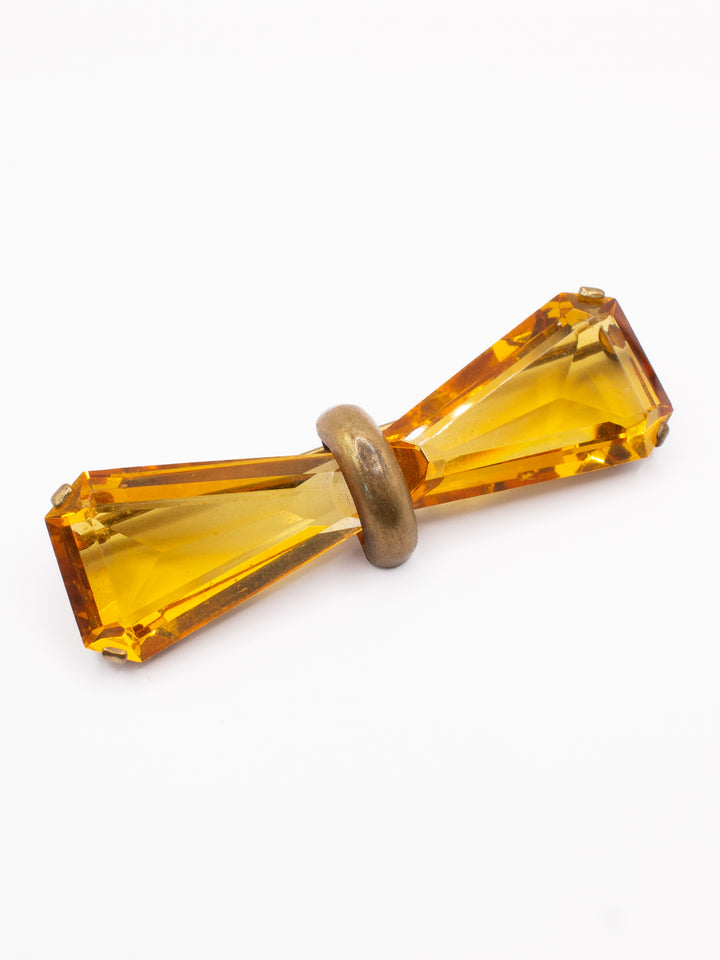 Vintage 30's Brooch in Yellow