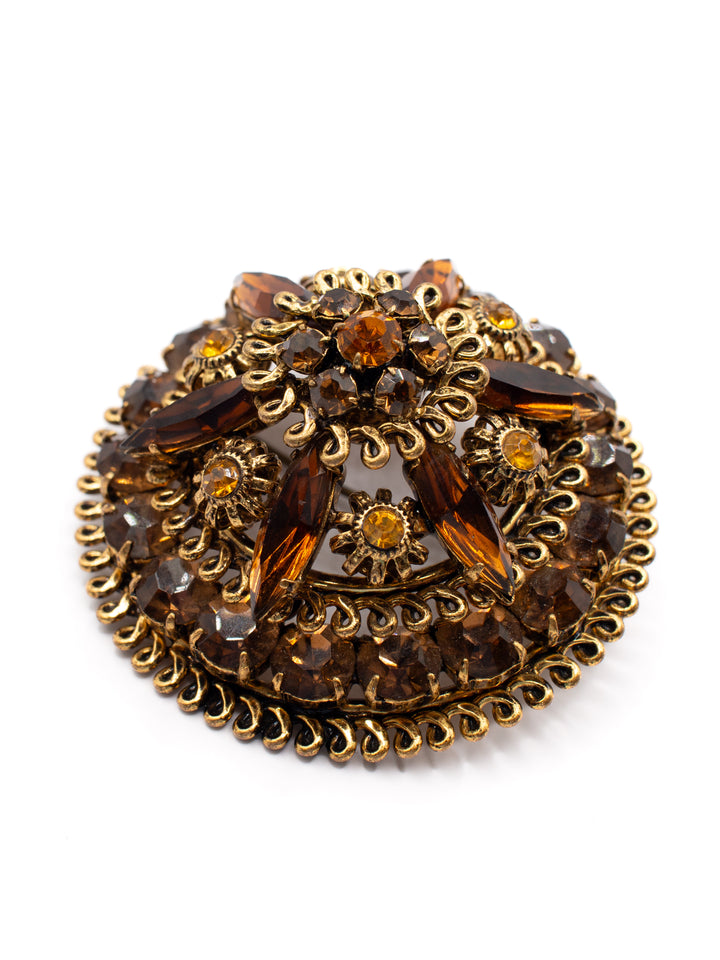 Vintage 90's Brooch in Brown