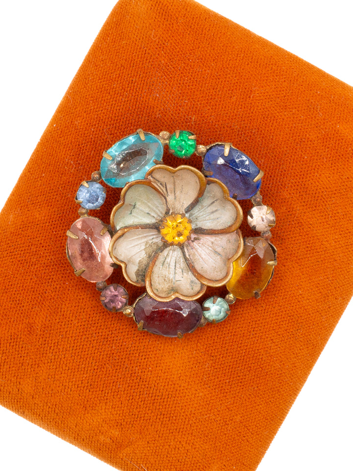 Vintage 30's Brooch in Multi
