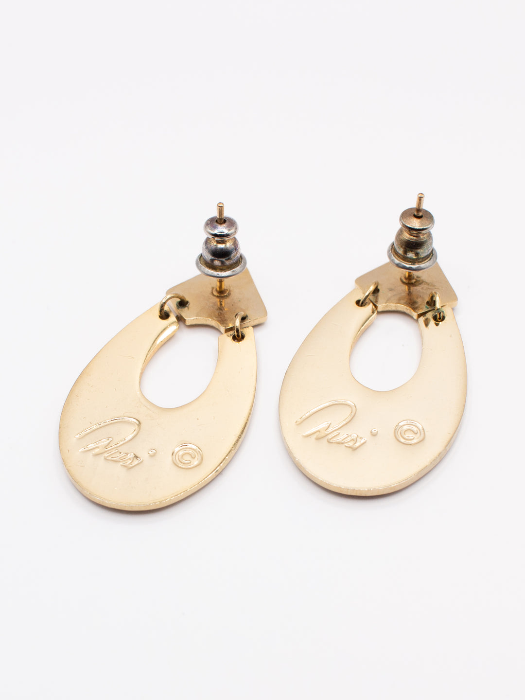 Vintage 80's Clip-on Earrings in Blue
