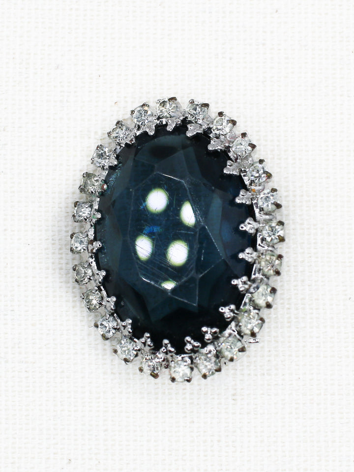 Vintage 80's Brooch in Blue