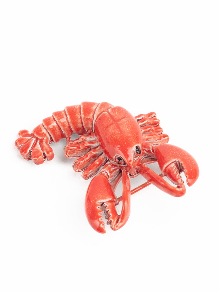 Vintage 80s Gerry's Red Lobster Brooch – Enamel Sea Life Pin