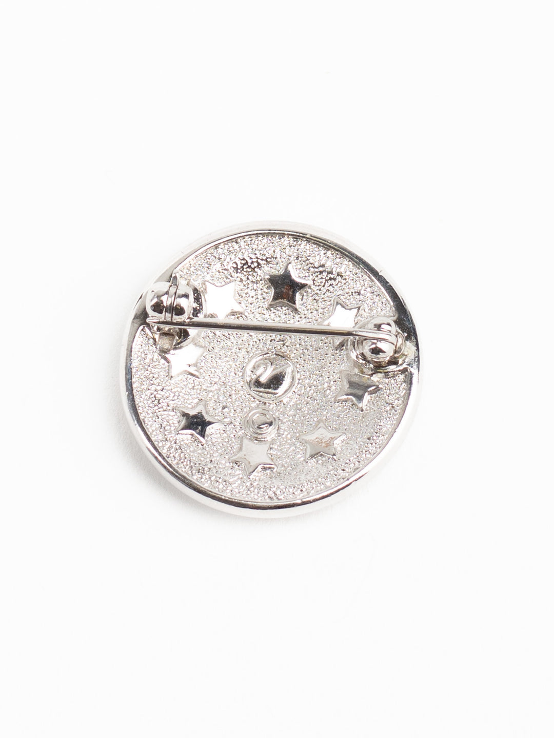 Vintage Blue Star Brooch with Rhinestones – Silver-Tone Celestial Pin