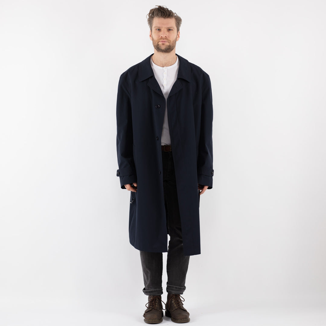 Vintage 90's Men Trench in Blue