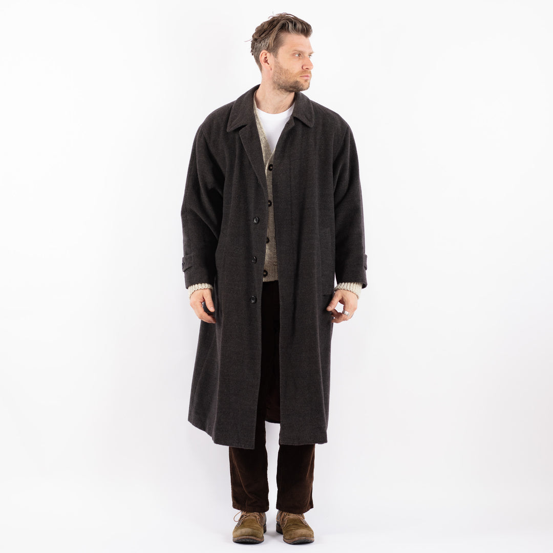 Vintage 90's Men Wool Coat in GrayZ1588
