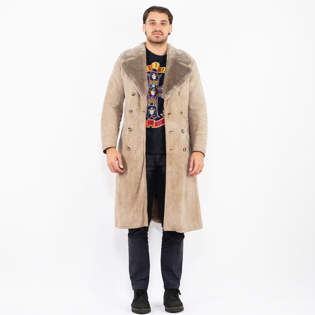 Vintage 70's Men Sheepskin Coat in BeigeZ2352