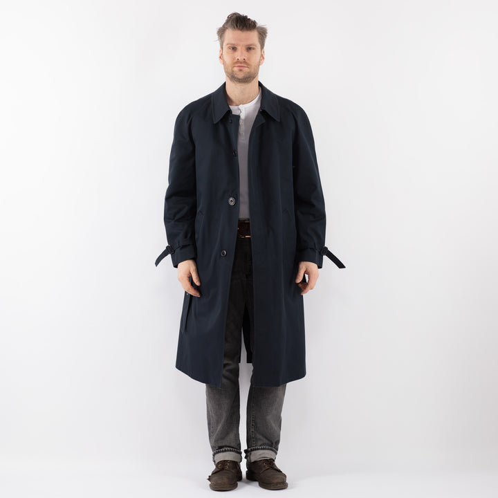Vintage 70's Men Trench Coat in BlueZ1099