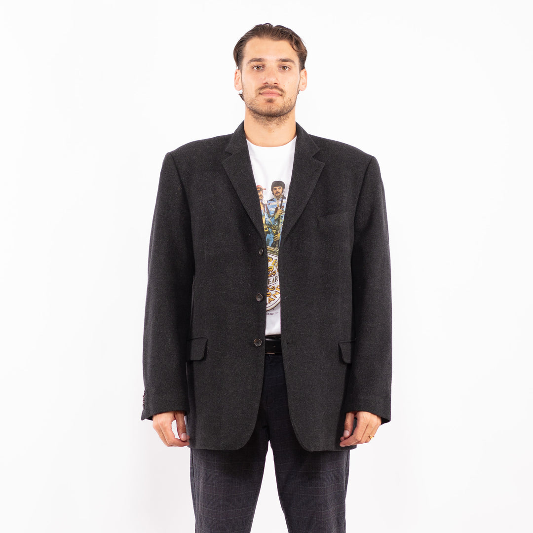 Vintage 00's Men Wool Blend Blazer in GrayZ2162