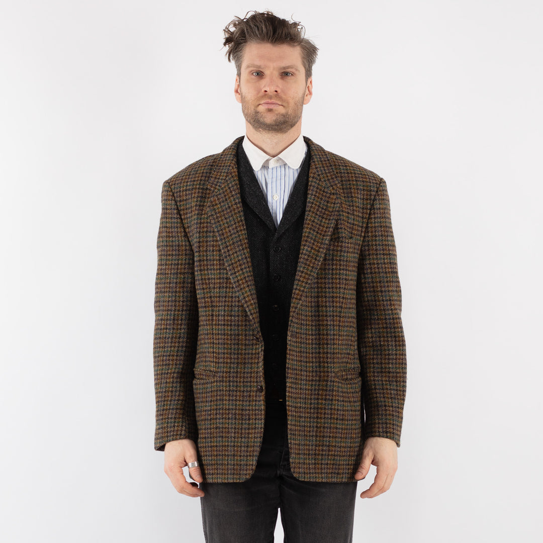 Vintage 70's Men Harris Tweed Jacket in MultiZ701