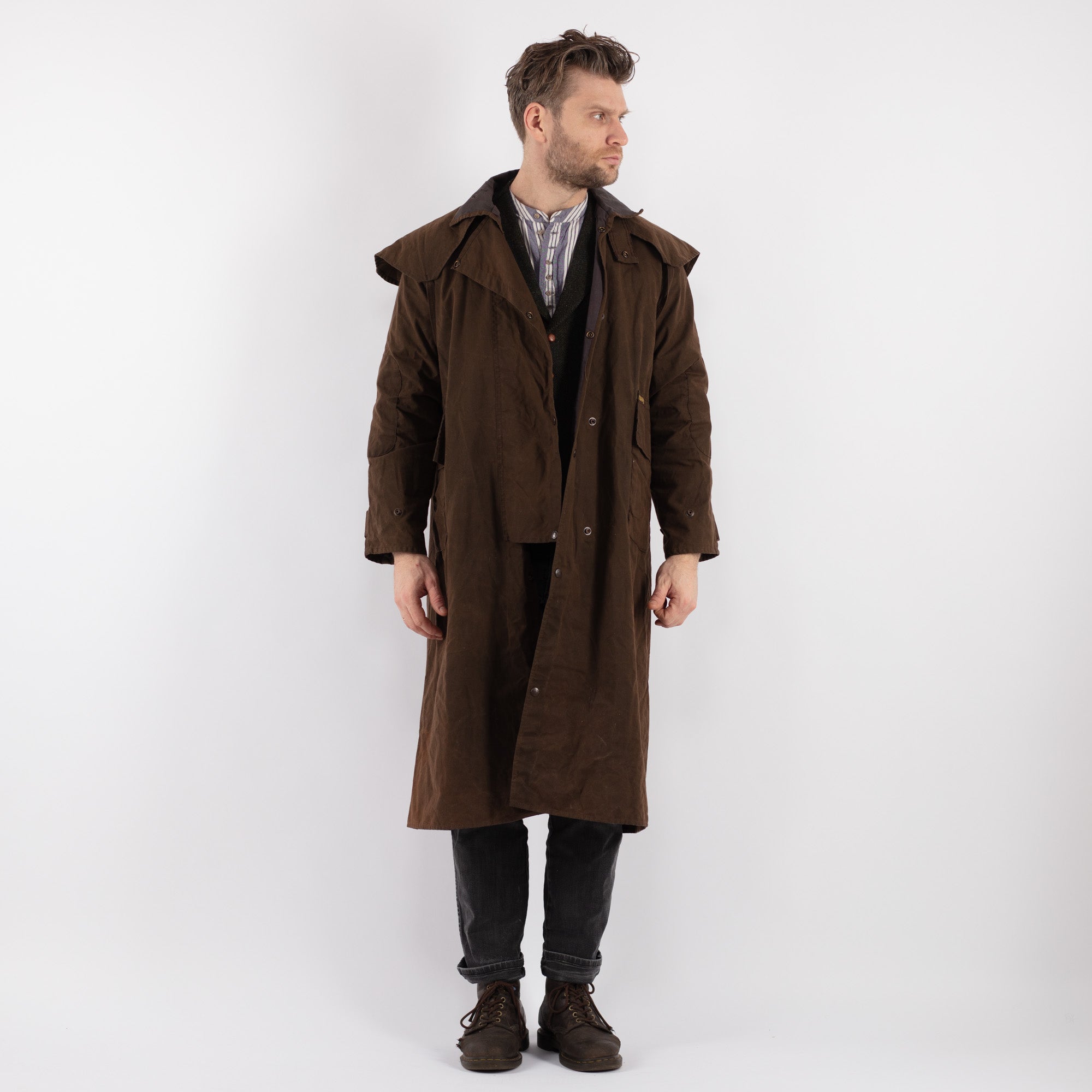 Online Vintage Store | Vintage 90's Men Driza Bone Waxed Canvas
