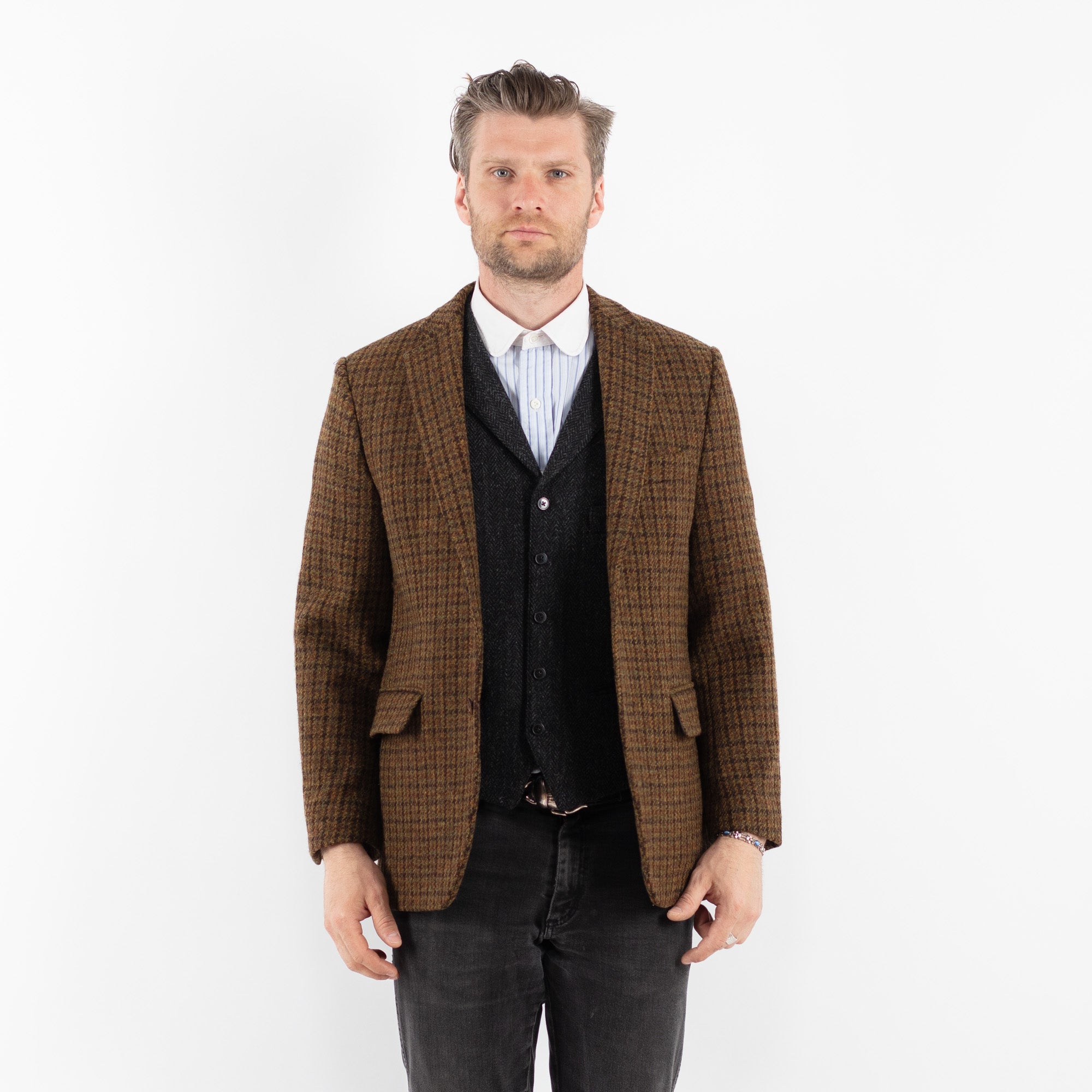 Online Vintage Store | Vintage 90's Men Harris Tweed Jacket in