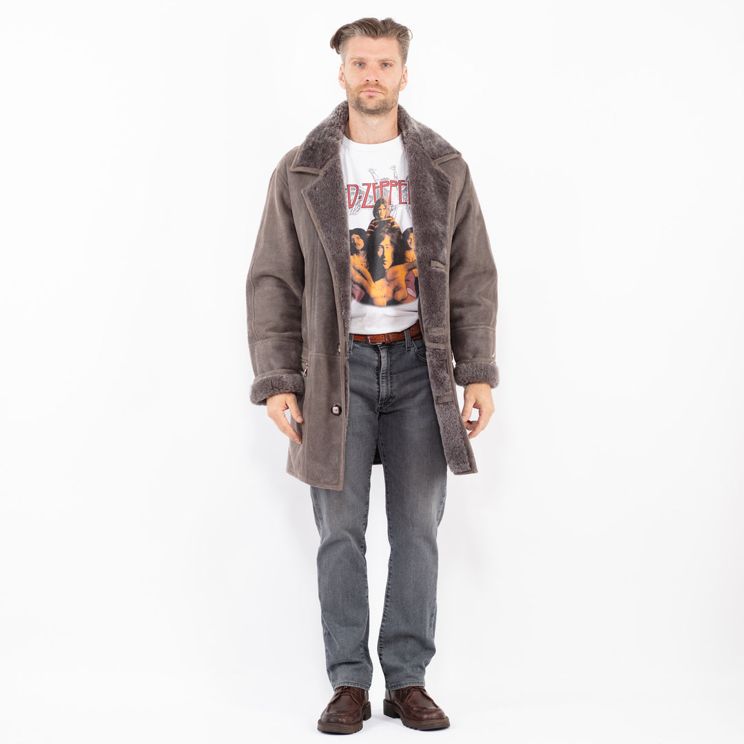 Vintage 90's Men Sheepskin in GrayZ2048