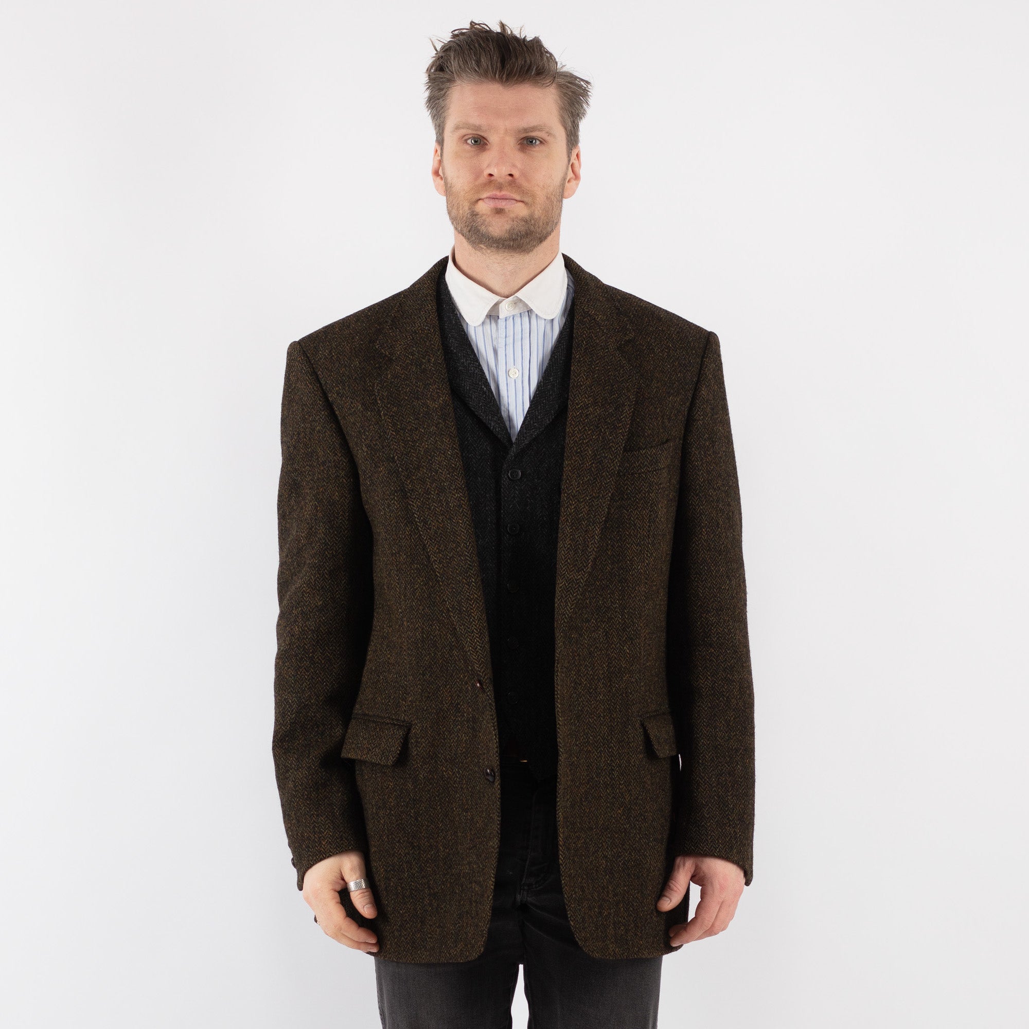 Online Vintage Store | Vintage 70's Men Harris Tweed Jacket in