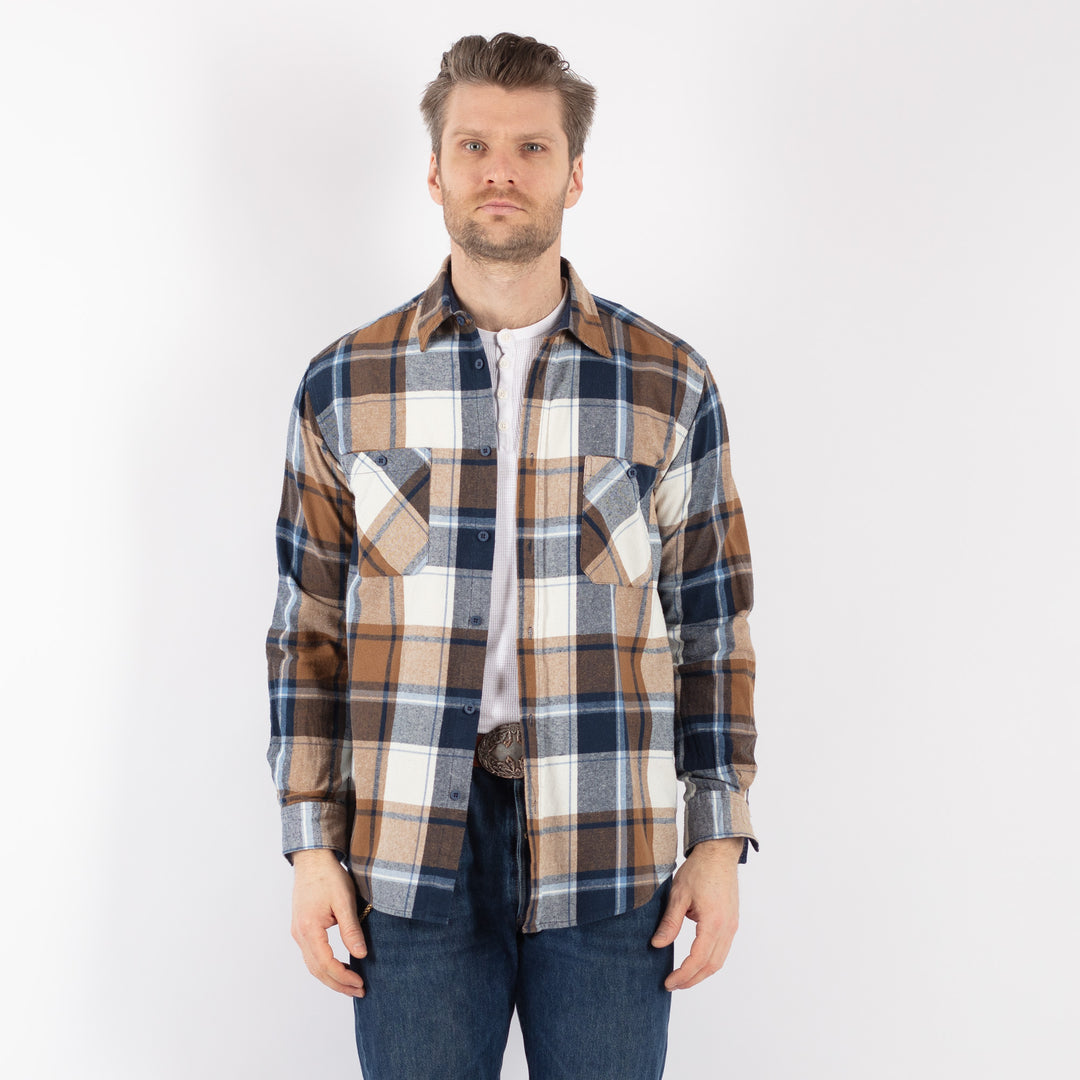 Vintage 90's Men Plaid Flannel Shirt in MultiZ1161