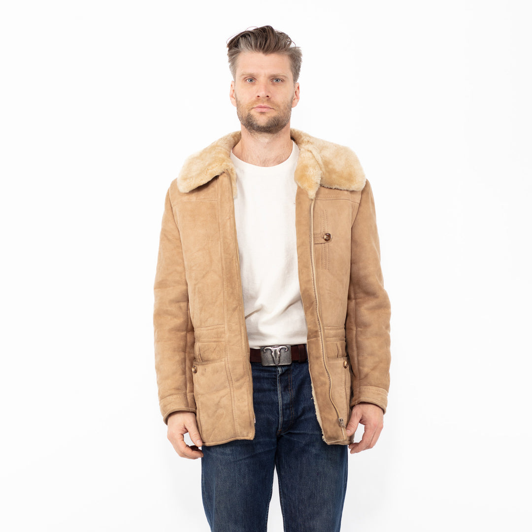 Vintage 70's Men Sheepskin in BeigeZ2551