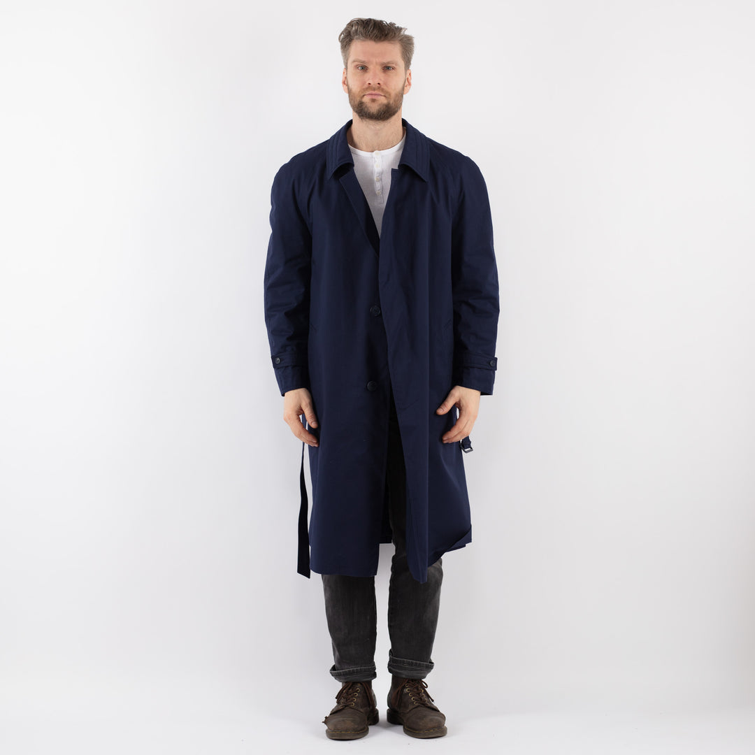 Vintage 80's Men Trench Coat in BlueZ941