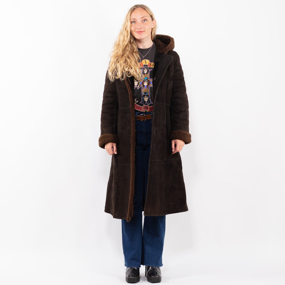 Vintage 70's Women Sheepskin Coat in BrownA0370