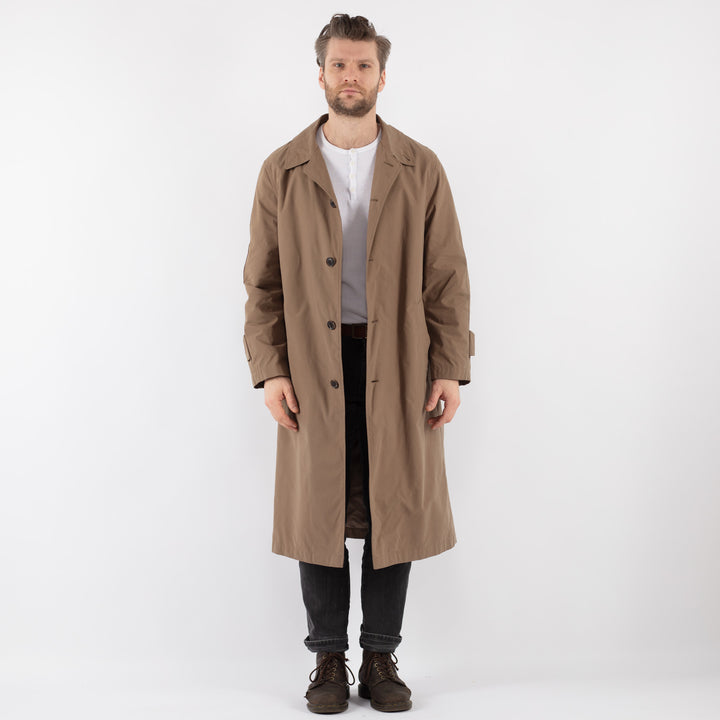 Vintage 00's Men Trench Coat in Beige