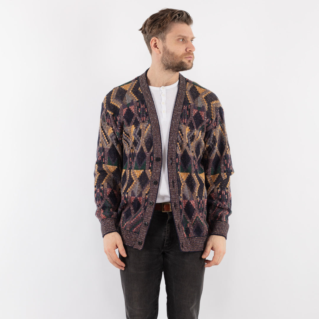 Vintage 70's Men Cardigan in MultiZ953