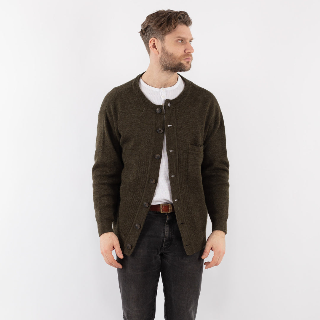 Vintage 90's Men Cardigan in GreenZ956