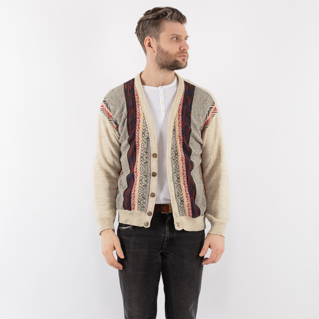 Vintage 70's Men Cardigan in MultiZ957