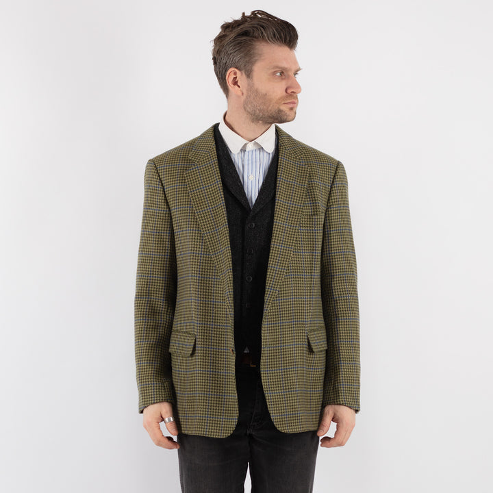 Vintage 70's Men Wool Blazer Jacket in Green (šujas, atstāt draftos) - NorthernGrip