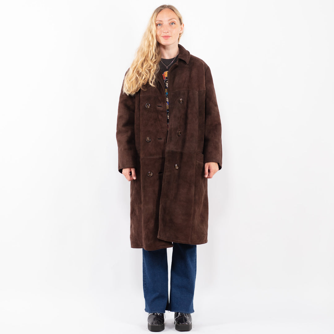 Vintage 70's Women Sheepskin Coat in BrownA0387