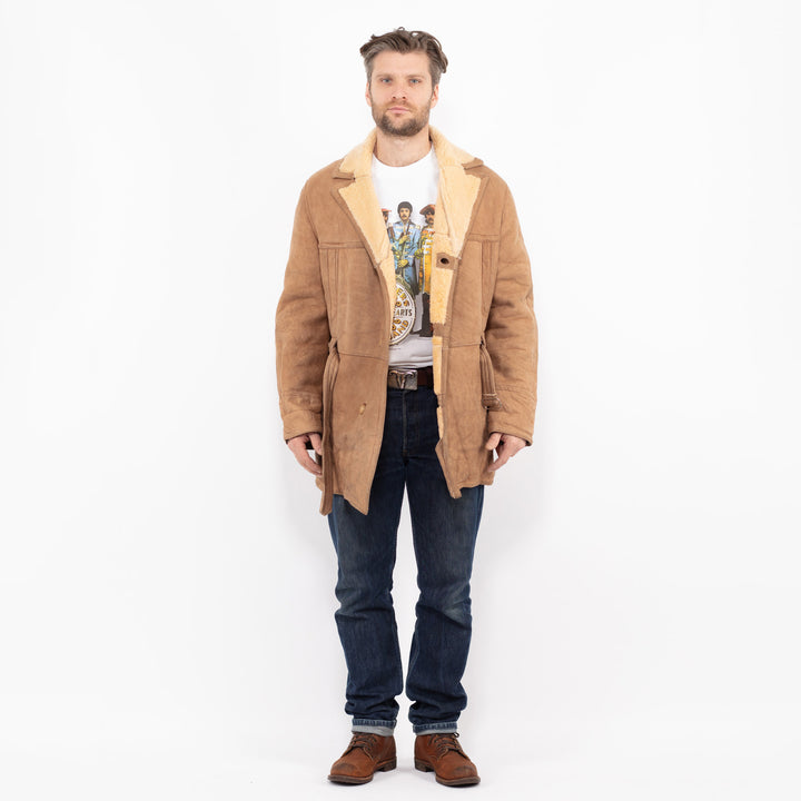 Vintage 70's Men Sheepskin in BrownZ2684