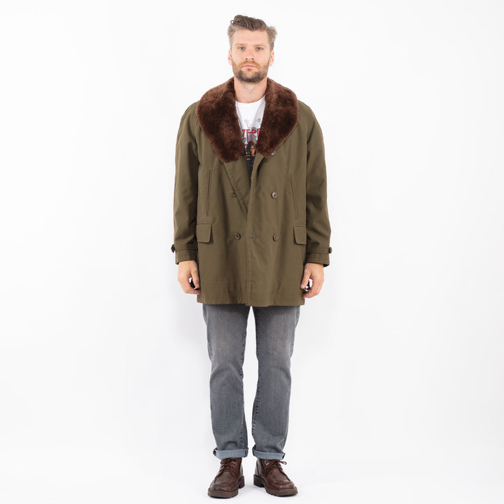 Vintage 70's Men Trench Coat in GreenZ2304