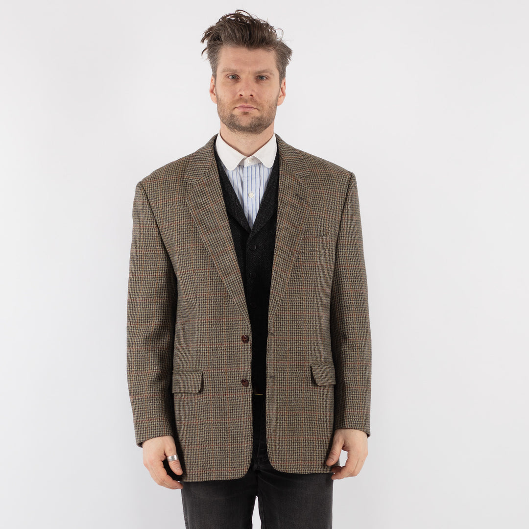 Vintage 70's Men Wool Blazer Jacket in Beige - NorthernGrip