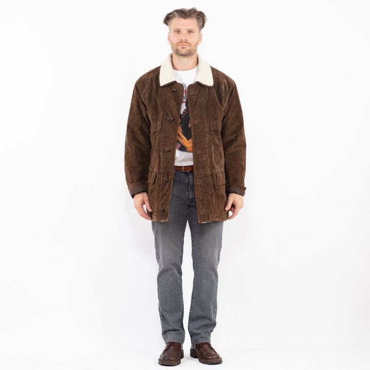 Vintage 90's Men Suede Sherpa in BrownZ2082